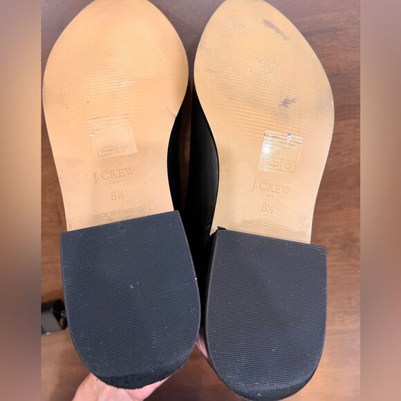 Elegant Black Slip-On Ankle Boots Block Heel Size 8.5 Workwear Minimalist J.Crew - Picture 2 of 8